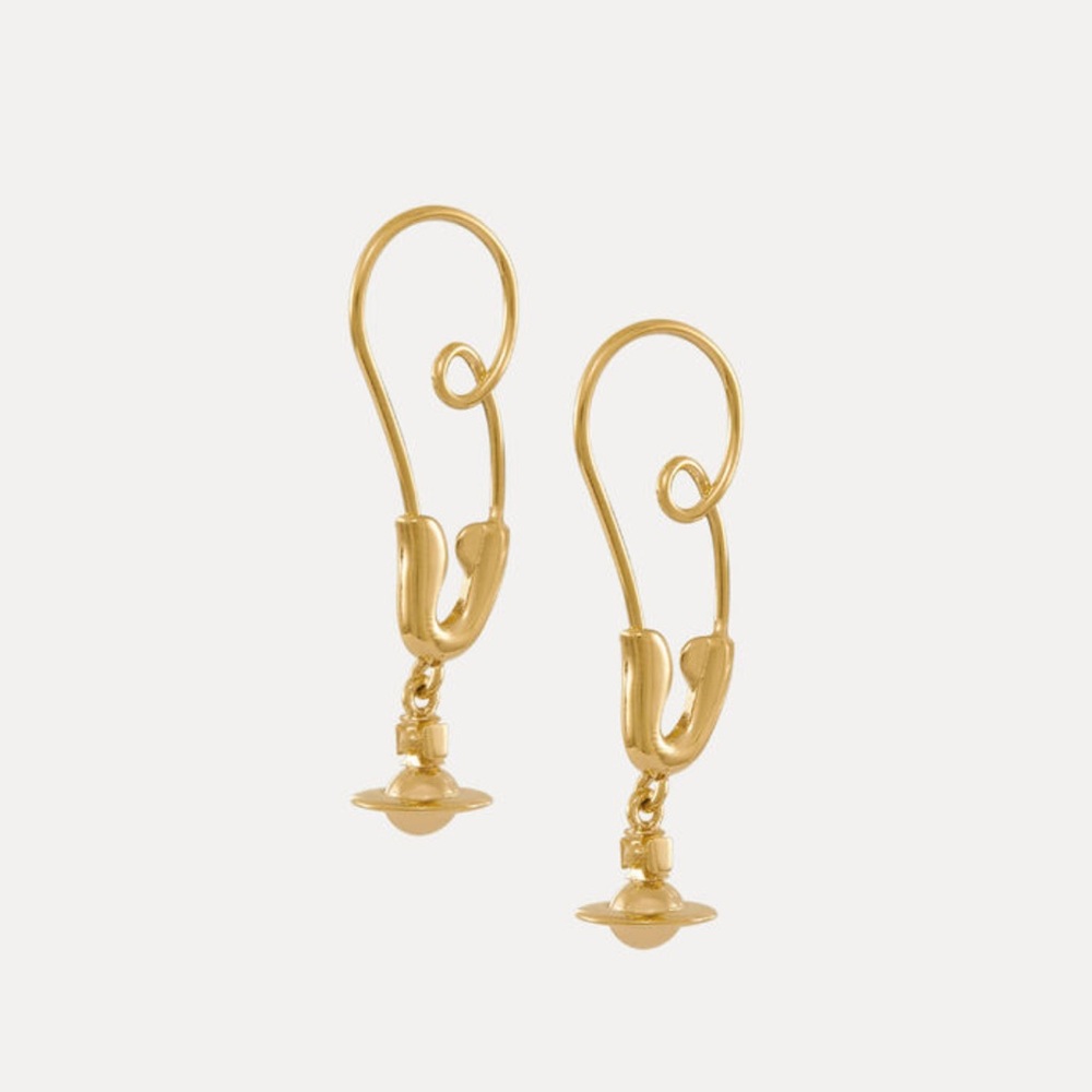 NEW Vivienne Westwood Gold Large Maxima Earrings